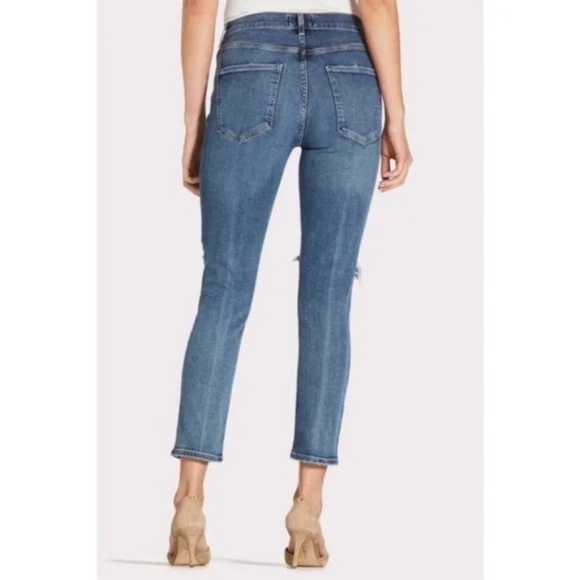 AGOLDE Sophie Ripped High Waist Crop Jeans Spite - Picture 3 of 8